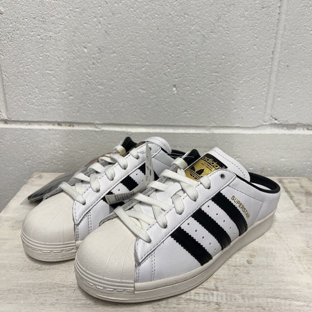 M 4 WMN 5.5 Adidas Originals Superstar Mule Shoes White/Black FX5851 slip on